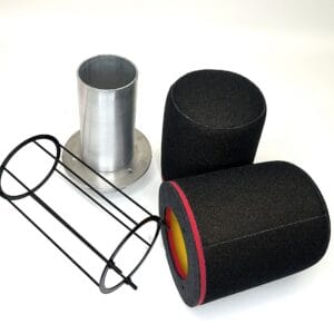 DT-1 AUTO / RALLYFILTER SET 2 x TRIPLE  AIRFILTER AR=175/100 H=200 T=100 + 1 x KELK + 1 x CAGE