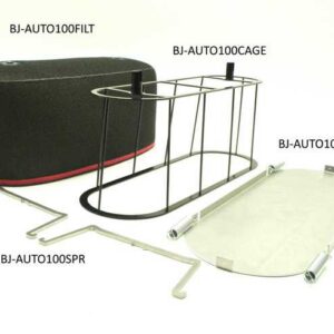 DT-1 AUTO / RALLYFILTER 100 SYSTEM :  2 x  TRIPLE AIRFILTER + GROUNDPLATE + CAGE + SPRINGS (H=100)