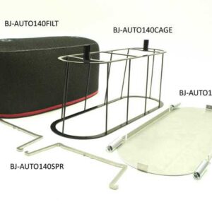 DT-1 AUTO / RALLYFILTER 140 SYSTEM :  2 x  TRIPLE AIRFILTER + GROUNDPLATE + CAGE + SPRINGS (H=140)