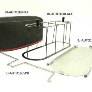 DT-1 AUTO / RALLYFILTER 160 SYSTEM :  2 x  TRIPLE AIRFILTER + GROUNDPLATE + CAGE + SPRINGS (H=160)